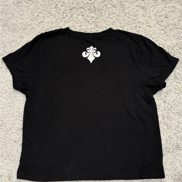 Affliction Black Graphic Women's Baby Tee - Picture 2 of 3